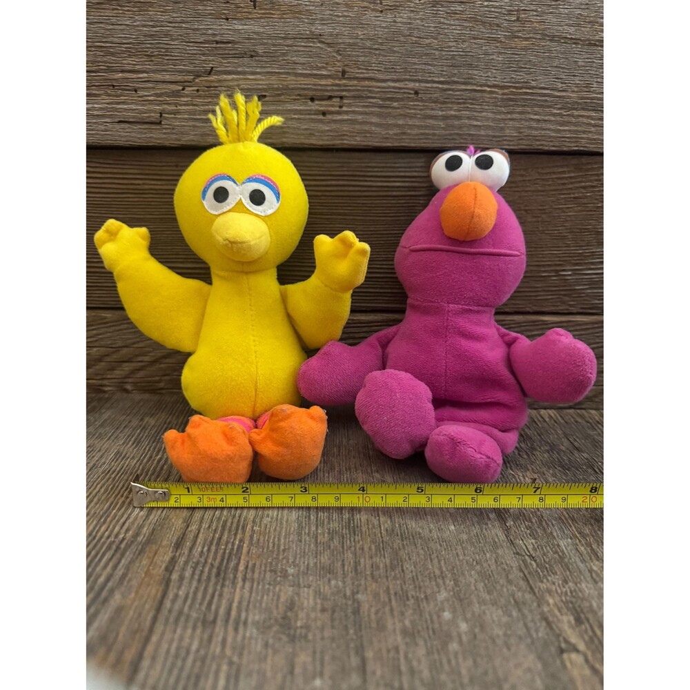 Vintage Big Bird Telly Sesame Street Lovies 1997 Plush Toys